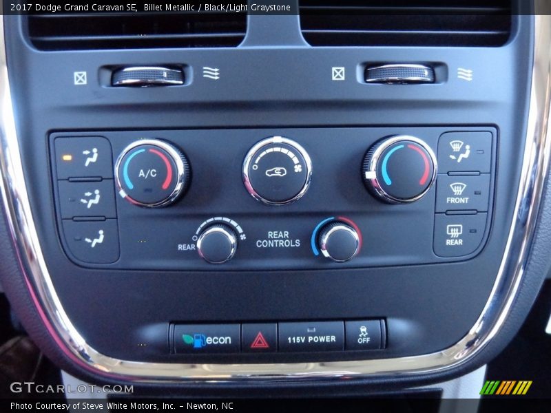 Billet Metallic / Black/Light Graystone 2017 Dodge Grand Caravan SE