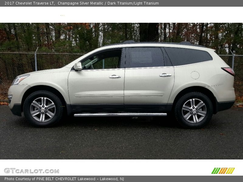 Champagne Silver Metallic / Dark Titanium/Light Titanium 2017 Chevrolet Traverse LT