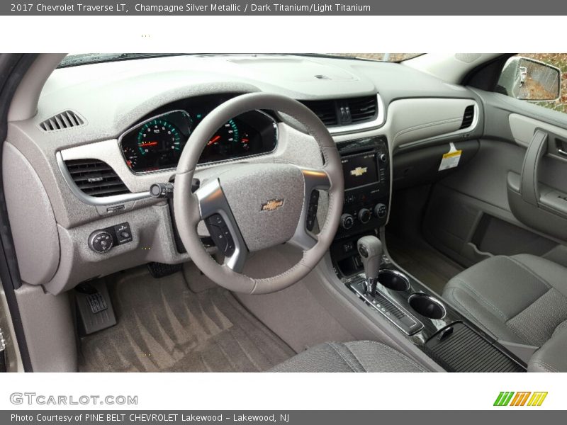 Champagne Silver Metallic / Dark Titanium/Light Titanium 2017 Chevrolet Traverse LT