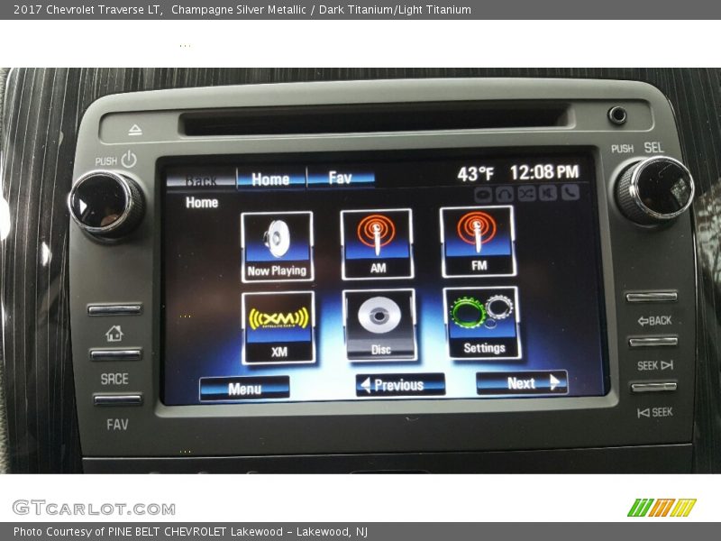 Champagne Silver Metallic / Dark Titanium/Light Titanium 2017 Chevrolet Traverse LT