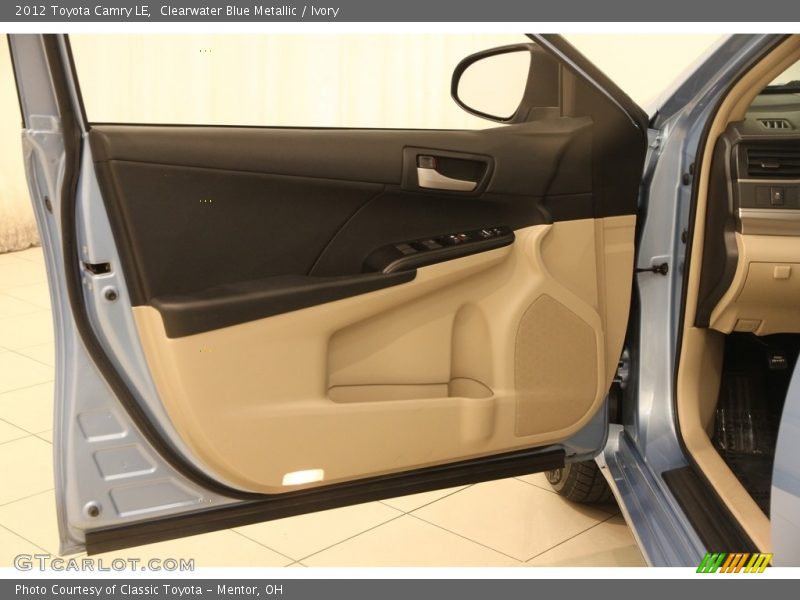 Clearwater Blue Metallic / Ivory 2012 Toyota Camry LE