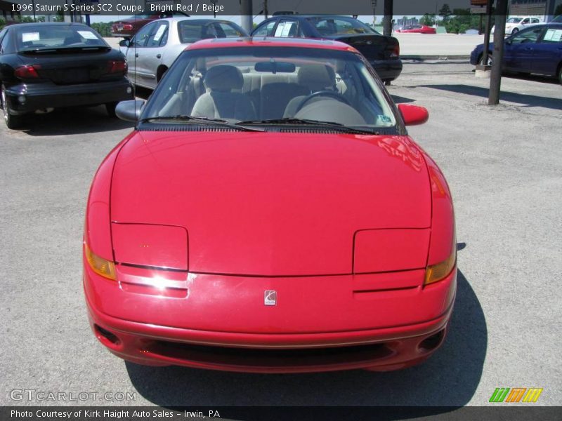 Bright Red / Beige 1996 Saturn S Series SC2 Coupe