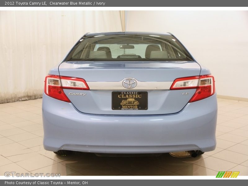 Clearwater Blue Metallic / Ivory 2012 Toyota Camry LE