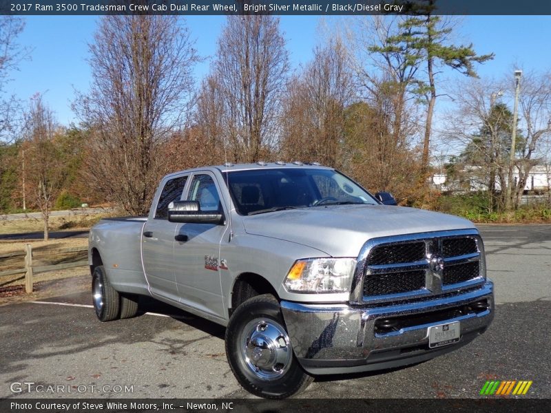 Bright Silver Metallic / Black/Diesel Gray 2017 Ram 3500 Tradesman Crew Cab Dual Rear Wheel