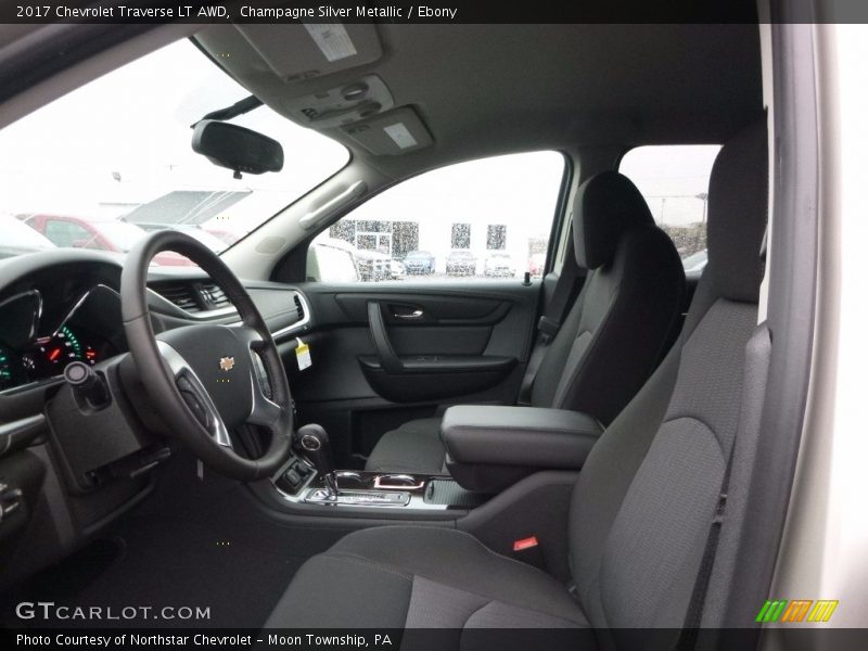 Champagne Silver Metallic / Ebony 2017 Chevrolet Traverse LT AWD