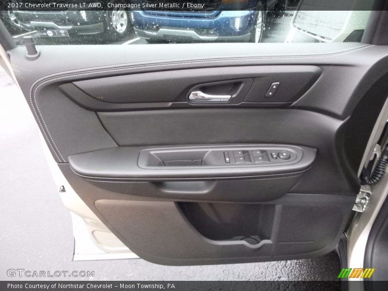 Champagne Silver Metallic / Ebony 2017 Chevrolet Traverse LT AWD