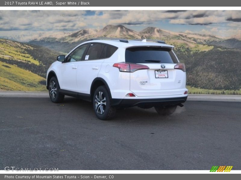 Super White / Black 2017 Toyota RAV4 LE AWD