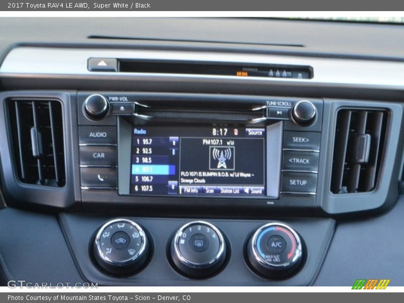 Super White / Black 2017 Toyota RAV4 LE AWD