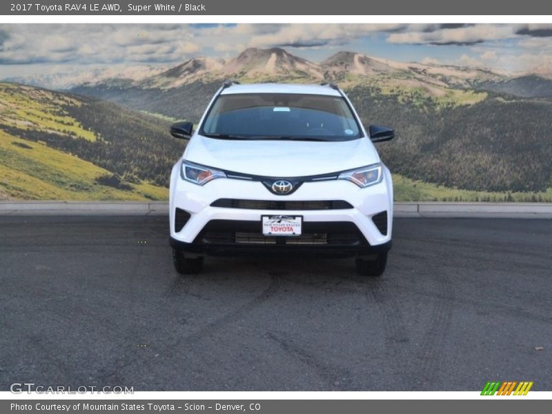 Super White / Black 2017 Toyota RAV4 LE AWD
