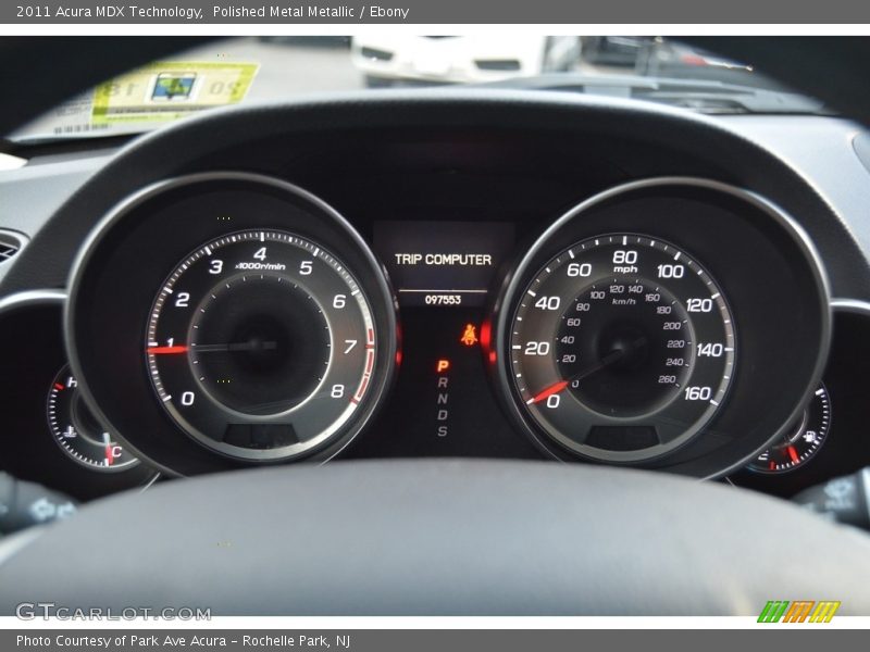 Polished Metal Metallic / Ebony 2011 Acura MDX Technology