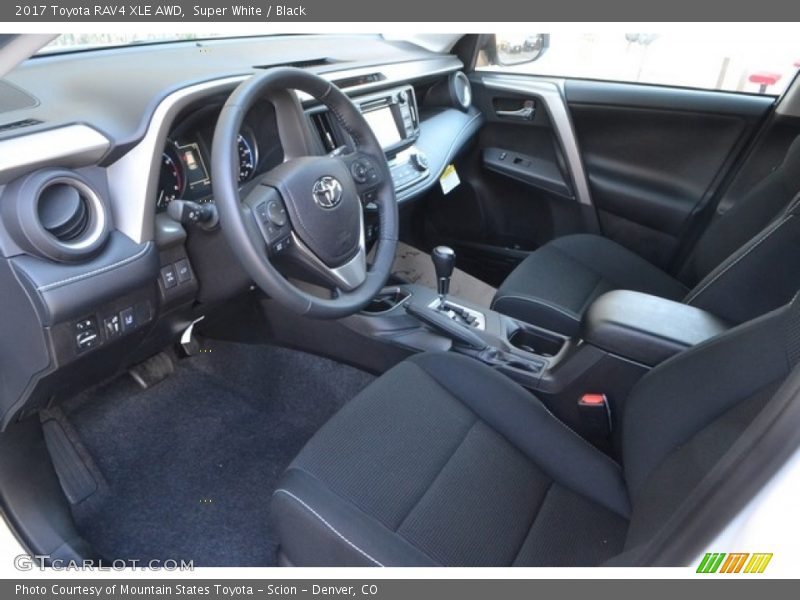Super White / Black 2017 Toyota RAV4 XLE AWD