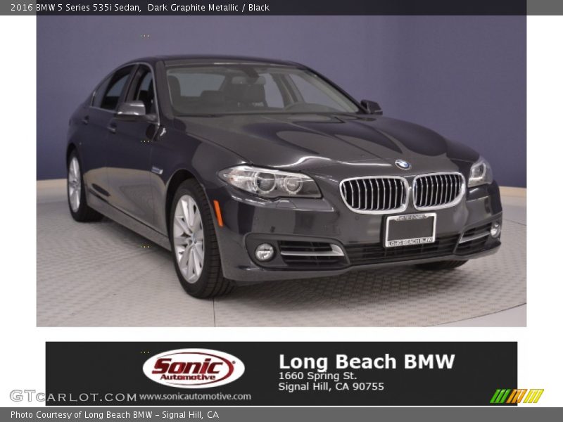 Dark Graphite Metallic / Black 2016 BMW 5 Series 535i Sedan