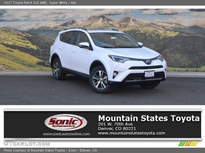Super White / Ash 2017 Toyota RAV4 XLE AWD