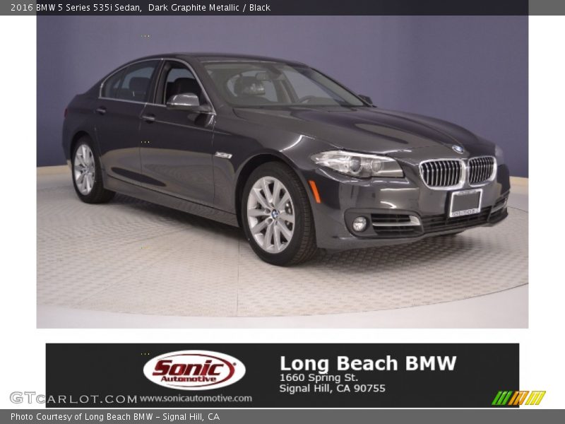 Dark Graphite Metallic / Black 2016 BMW 5 Series 535i Sedan
