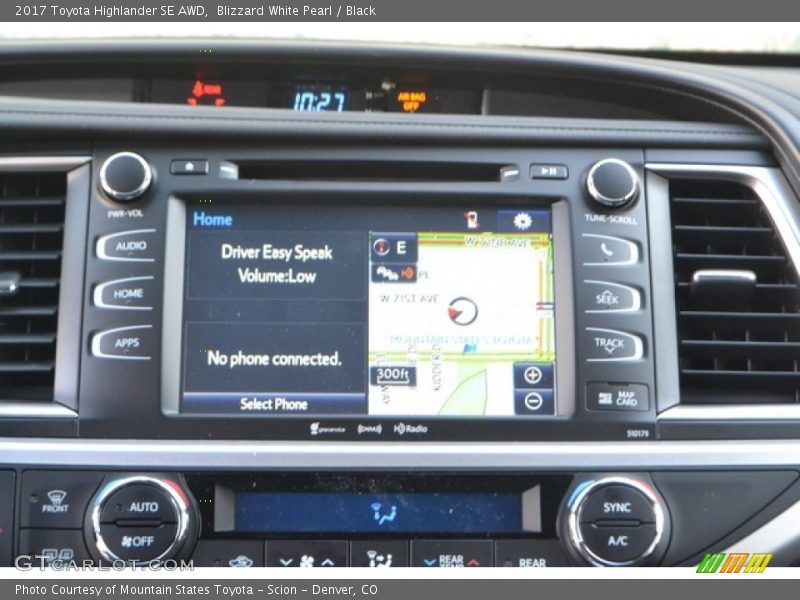 Blizzard White Pearl / Black 2017 Toyota Highlander SE AWD