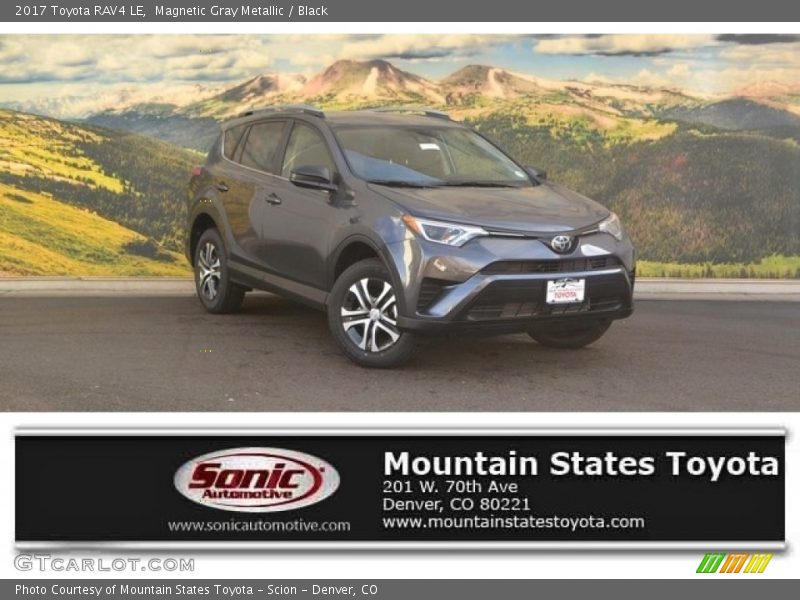 Magnetic Gray Metallic / Black 2017 Toyota RAV4 LE