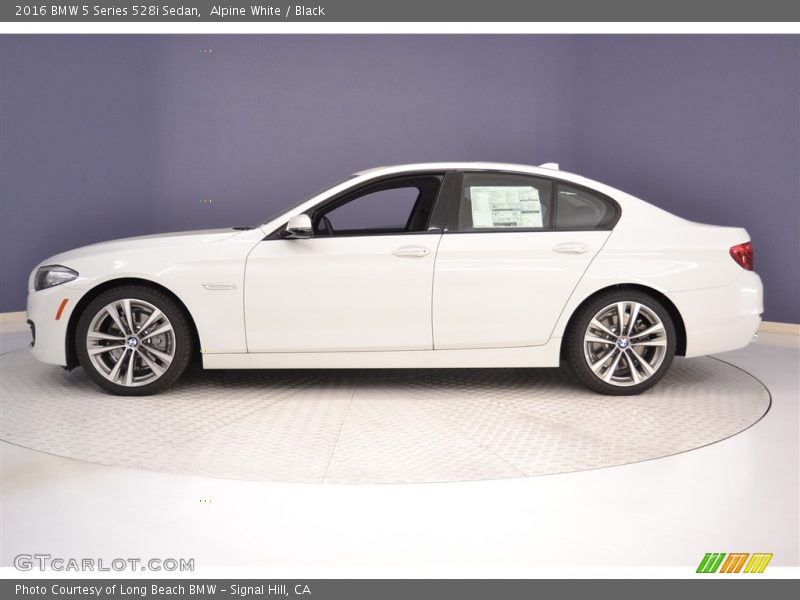 Alpine White / Black 2016 BMW 5 Series 528i Sedan