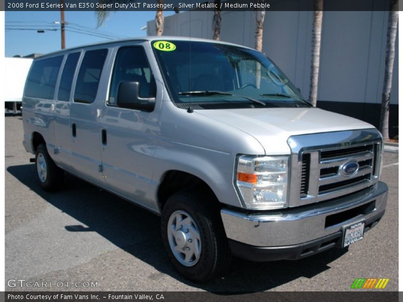 Silver Metallic / Medium Pebble 2008 Ford E Series Van E350 Super Duty XLT Passenger