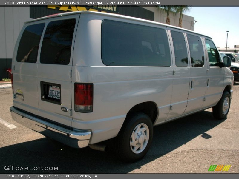 Silver Metallic / Medium Pebble 2008 Ford E Series Van E350 Super Duty XLT Passenger