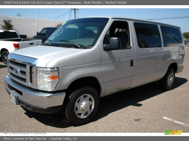 Silver Metallic / Medium Pebble 2008 Ford E Series Van E350 Super Duty XLT Passenger