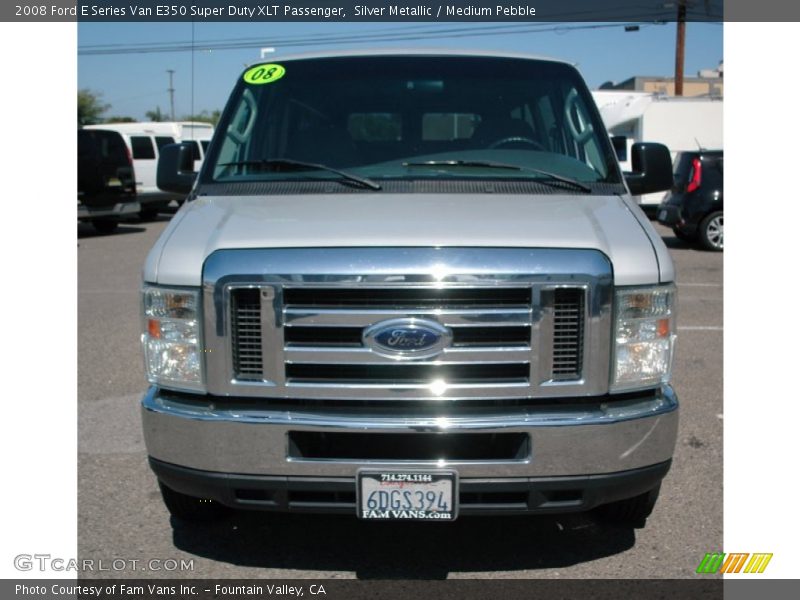 Silver Metallic / Medium Pebble 2008 Ford E Series Van E350 Super Duty XLT Passenger