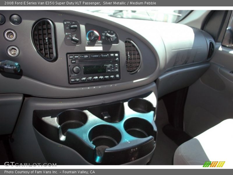 Silver Metallic / Medium Pebble 2008 Ford E Series Van E350 Super Duty XLT Passenger
