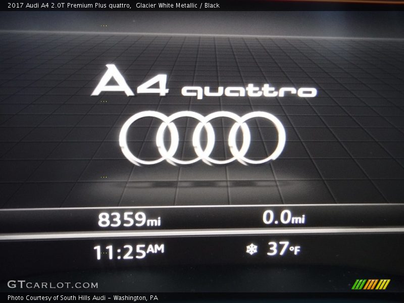 Glacier White Metallic / Black 2017 Audi A4 2.0T Premium Plus quattro