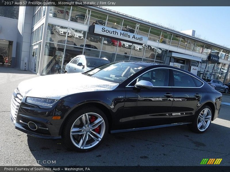Moonlight Blue Metallic / Flint Gray 2017 Audi S7 Prestige quattro