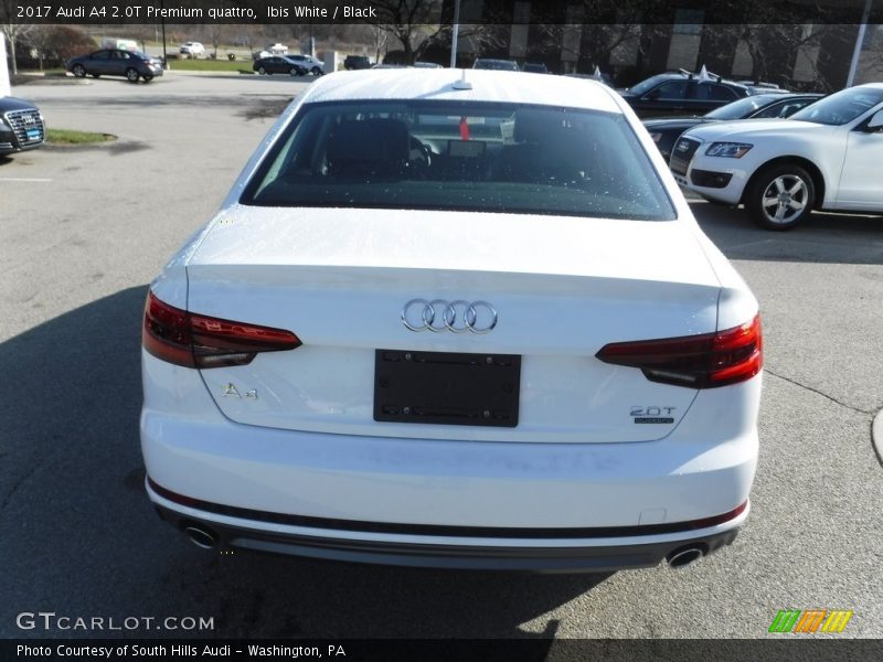 Ibis White / Black 2017 Audi A4 2.0T Premium quattro