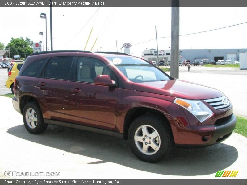 Dark Cranberry Metallic / Beige 2007 Suzuki XL7 AWD