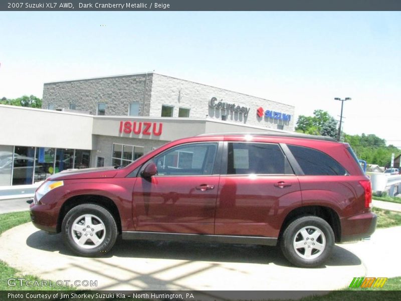 Dark Cranberry Metallic / Beige 2007 Suzuki XL7 AWD