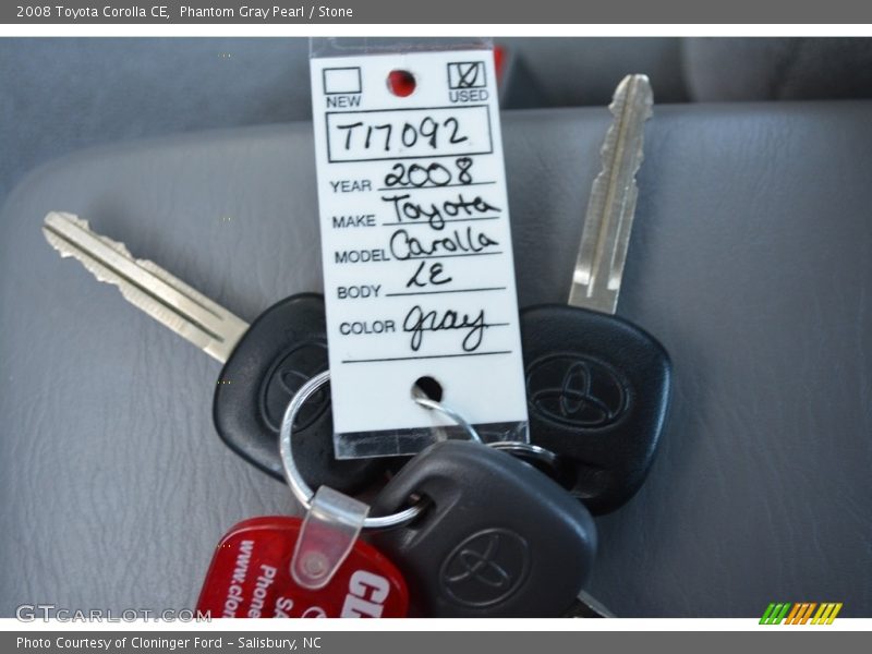 Phantom Gray Pearl / Stone 2008 Toyota Corolla CE