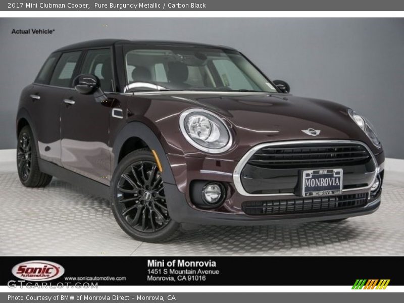 Pure Burgundy Metallic / Carbon Black 2017 Mini Clubman Cooper