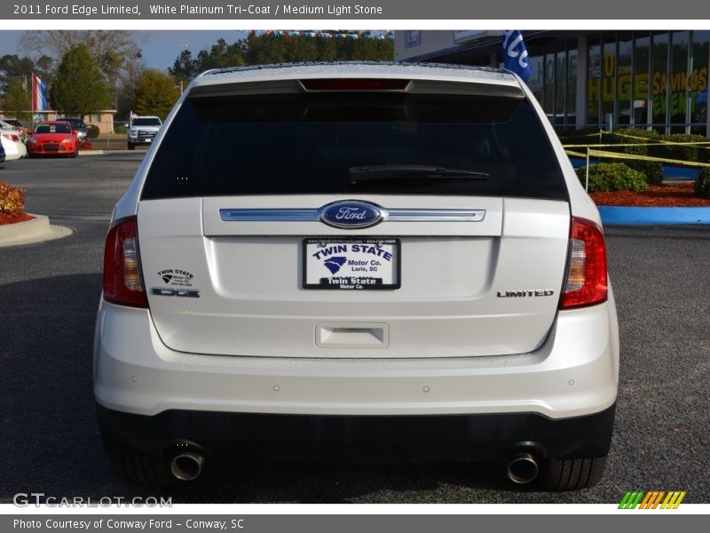 White Platinum Tri-Coat / Medium Light Stone 2011 Ford Edge Limited