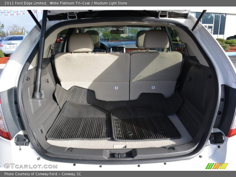 White Platinum Tri-Coat / Medium Light Stone 2011 Ford Edge Limited