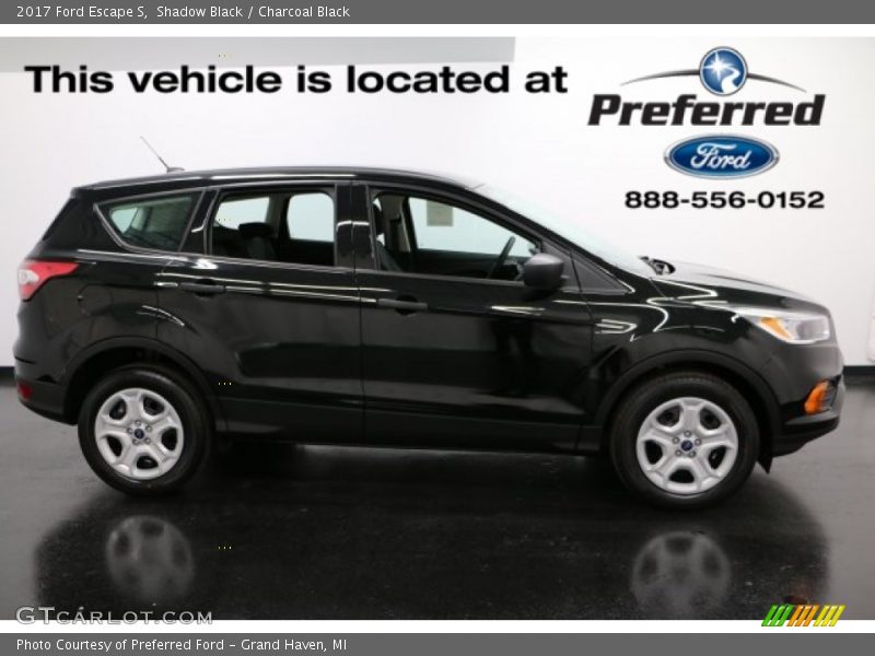 Shadow Black / Charcoal Black 2017 Ford Escape S