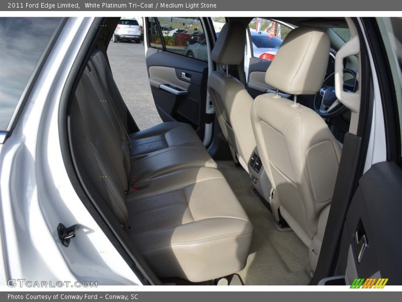 White Platinum Tri-Coat / Medium Light Stone 2011 Ford Edge Limited