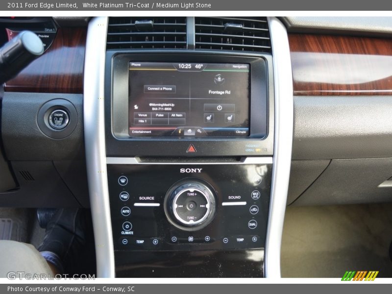 White Platinum Tri-Coat / Medium Light Stone 2011 Ford Edge Limited