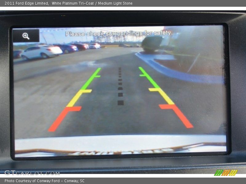 White Platinum Tri-Coat / Medium Light Stone 2011 Ford Edge Limited