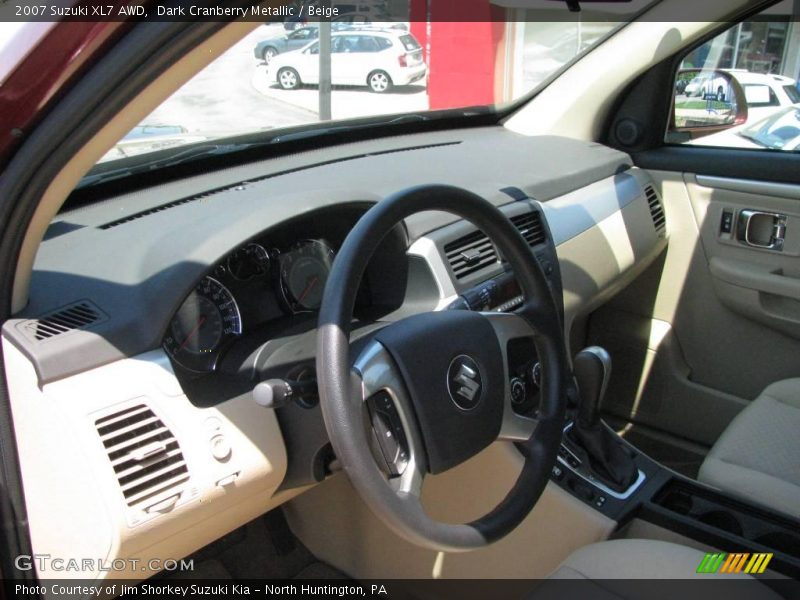 Dark Cranberry Metallic / Beige 2007 Suzuki XL7 AWD