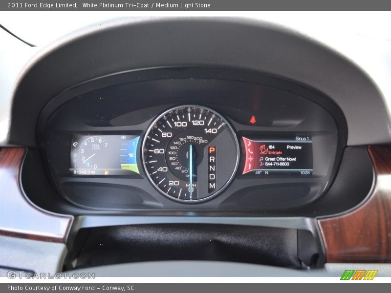 White Platinum Tri-Coat / Medium Light Stone 2011 Ford Edge Limited