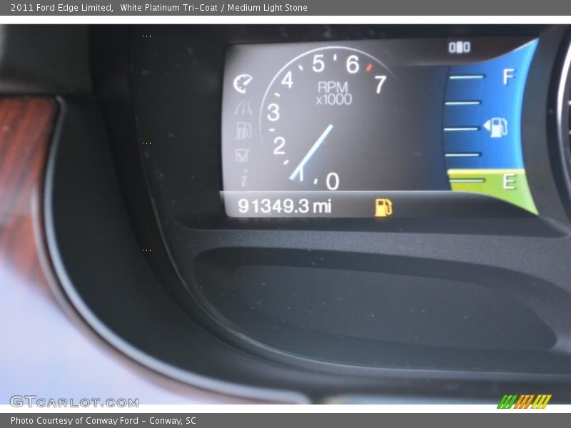 White Platinum Tri-Coat / Medium Light Stone 2011 Ford Edge Limited