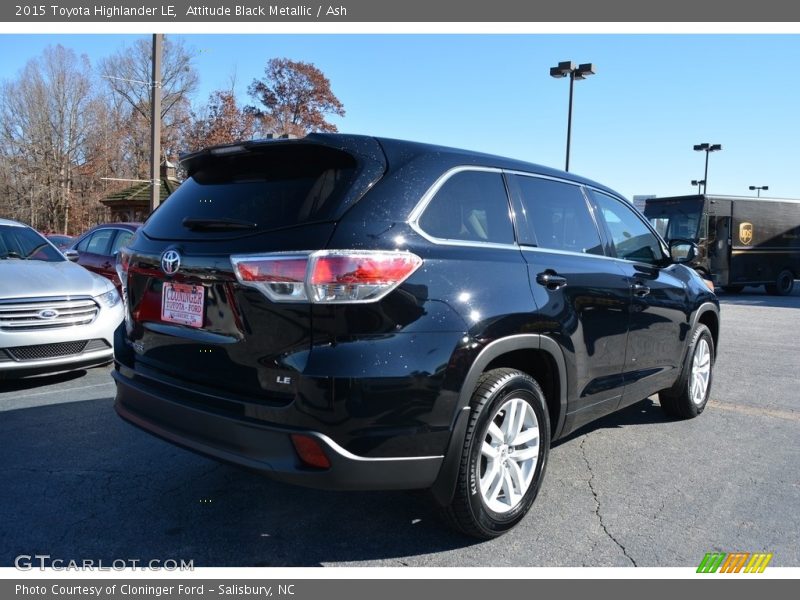 Attitude Black Metallic / Ash 2015 Toyota Highlander LE