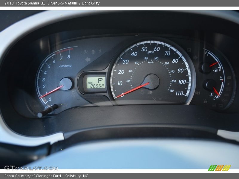 Silver Sky Metallic / Light Gray 2013 Toyota Sienna LE