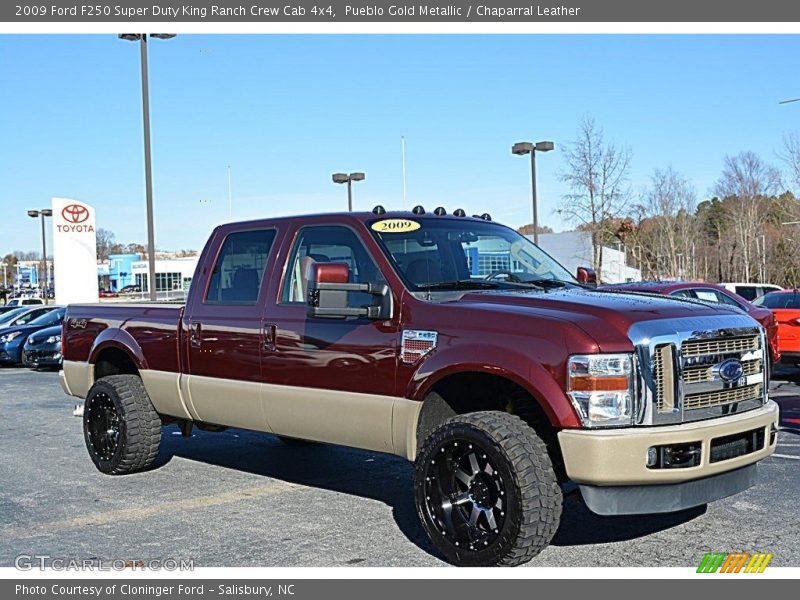Pueblo Gold Metallic / Chaparral Leather 2009 Ford F250 Super Duty King Ranch Crew Cab 4x4