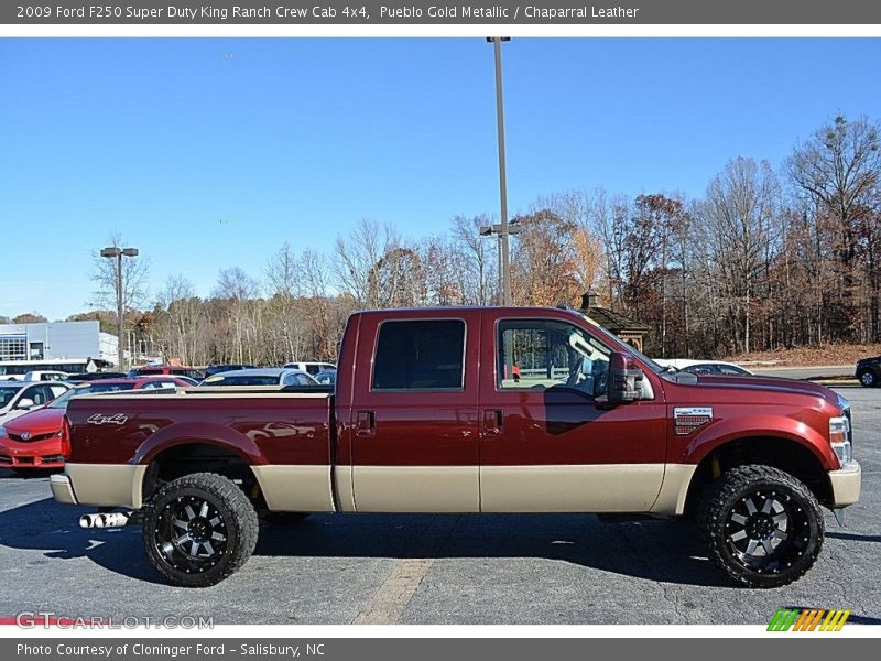 Pueblo Gold Metallic / Chaparral Leather 2009 Ford F250 Super Duty King Ranch Crew Cab 4x4