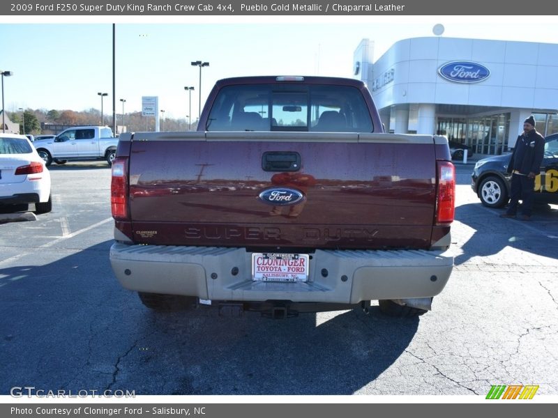 Pueblo Gold Metallic / Chaparral Leather 2009 Ford F250 Super Duty King Ranch Crew Cab 4x4
