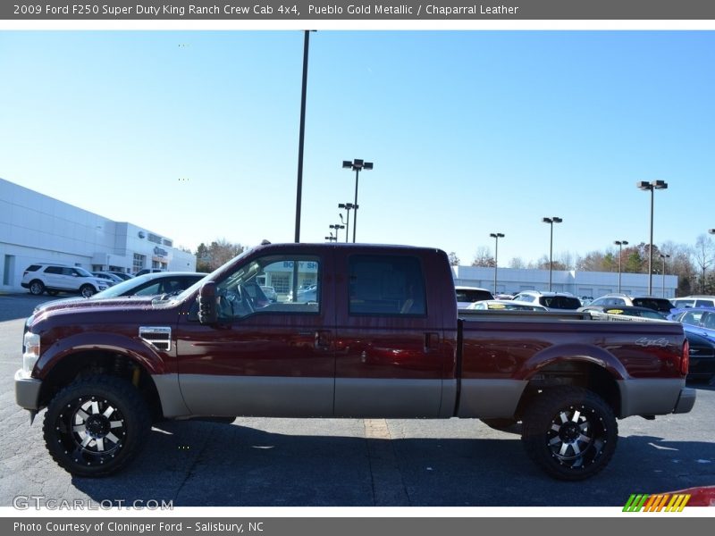 Pueblo Gold Metallic / Chaparral Leather 2009 Ford F250 Super Duty King Ranch Crew Cab 4x4