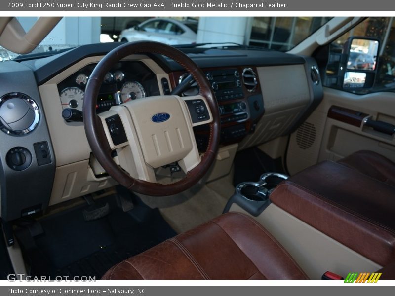 Pueblo Gold Metallic / Chaparral Leather 2009 Ford F250 Super Duty King Ranch Crew Cab 4x4