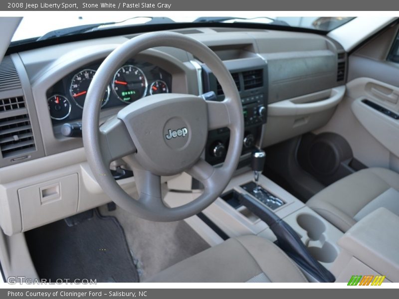Stone White / Pastel Slate Gray 2008 Jeep Liberty Sport